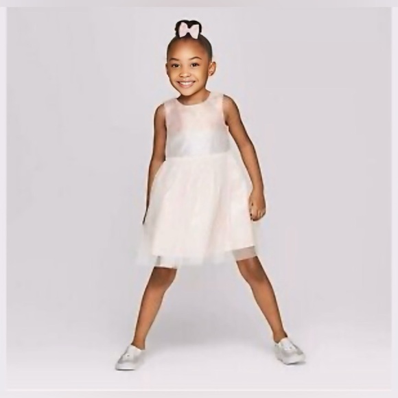 Cat & Jack Toddler Girl’s Metallic Ombré A-line Dress - Picture 1 of 2